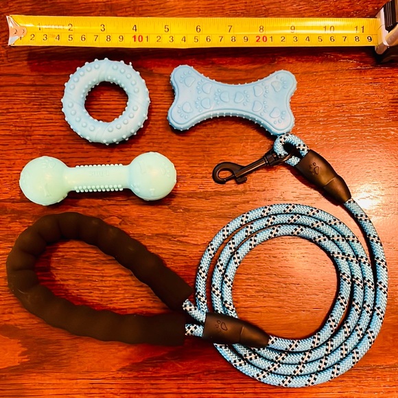 🆕🐶🐾Doggie Gift package 🐶🐾🆕 Leash & 3 Durable Rubber Dog Toys🦴🆕 - Picture 5 of 5